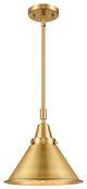 Innovations 447-1S-SG-M10-SG Briarcliff 1 Light 10" Mini Pendant, Satin Gold
