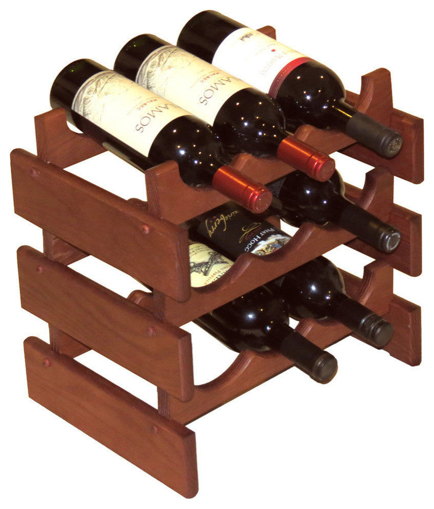 9 Bottle Dakota Wine Rack, Mahogany