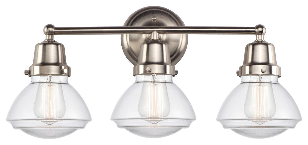 Innovations 623-3W-SN-G322 3-Light Bath Vanity Light, Brushed Satin Nickel