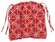 16" Polyester Outdoor U-Shaped Tufted Chair Cushions, Set of 4, Lanova Apple
