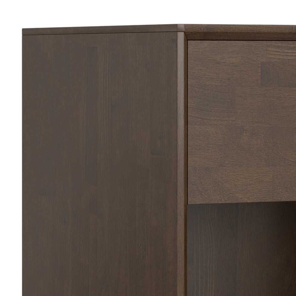 Banting Solid Hardwood Mid Century Nightstand, Walnut Brown