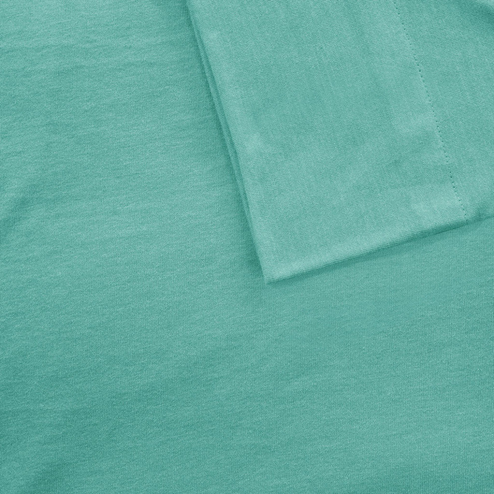 Intelligent Design Cotton Blend Jersey Knit All Season Sheet Set, Aqua