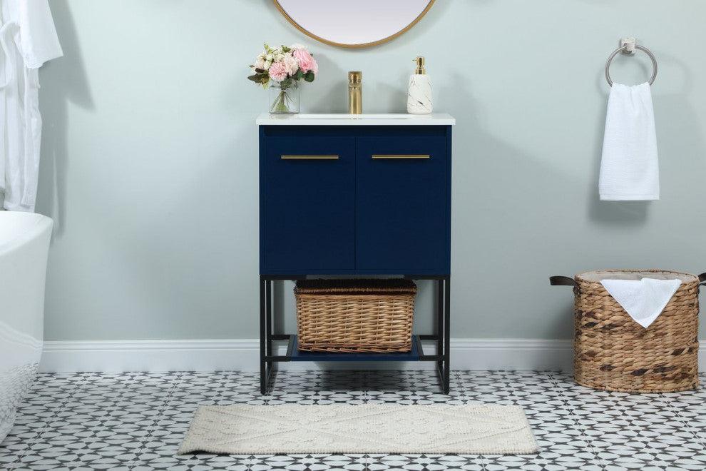 Sue 24" Single Bathroom Vanity, Blue