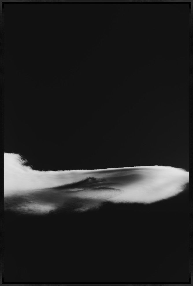 30x45 Lenticular Clouds XI, Framed Artwork, Black