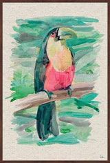"Hello Toucan" Floater Framed Painting Print on Canvas, 20"x30"