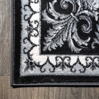 Acanthus French Border, Black/Gray, 2x10