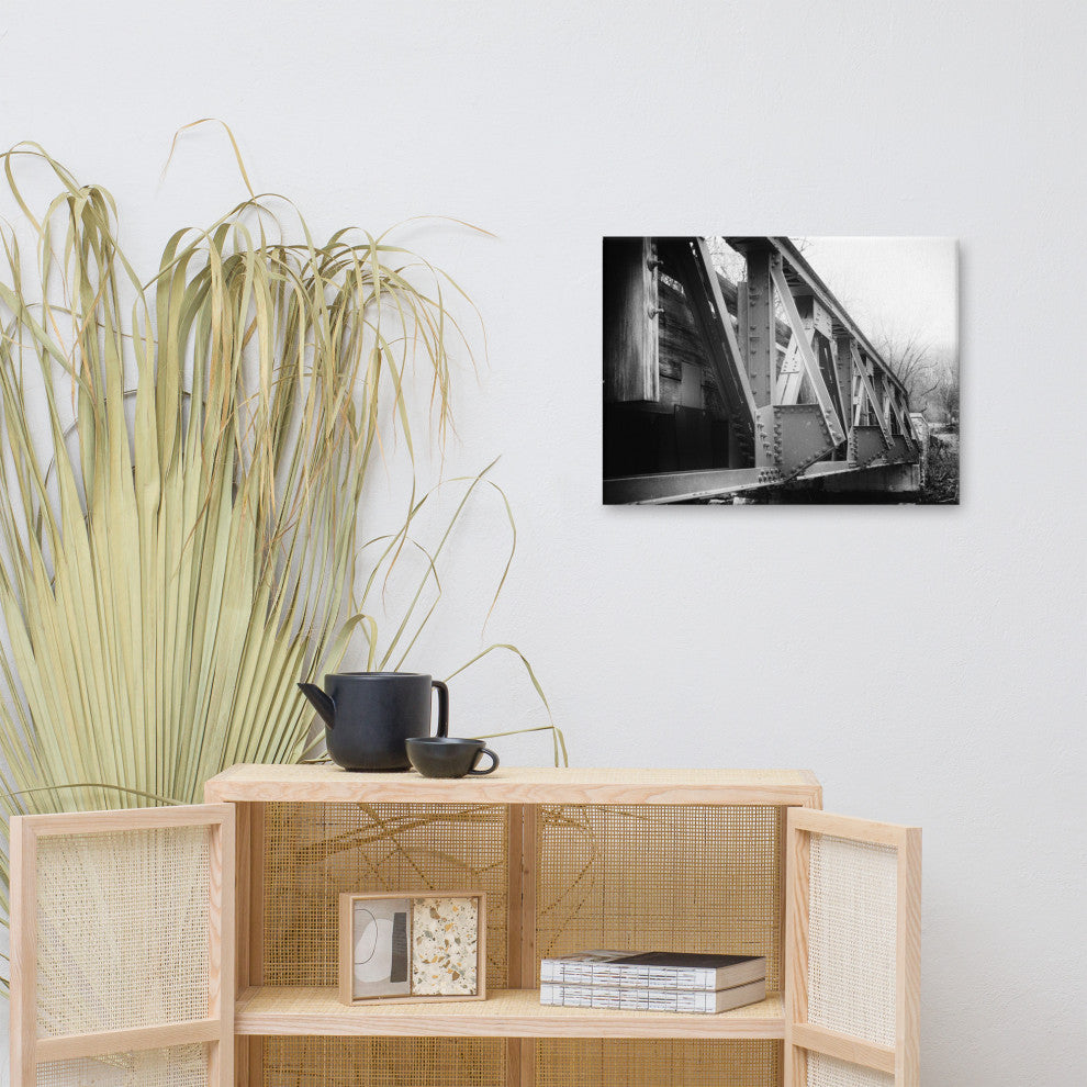 White Clay Creek Bridge Landscape Photo Canvas Wall Art Print, 18" X 24"