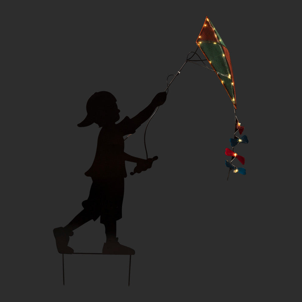 Alpine Solar Boy Silhouette Flying Kite Decor, 41"
