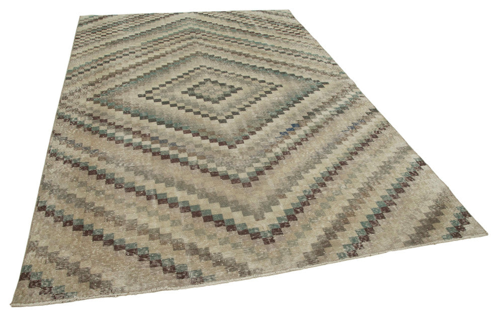 Rug N Carpet - Handwoven Anatolian 6' 5'' x 9' 10'' Distressed Vintage Rug