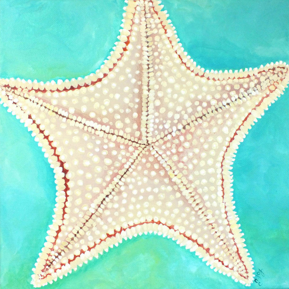 Marmont Hill, "Starfish Dots" by Nicola Joyner Painting on Wrapped Canvas, 32x32
