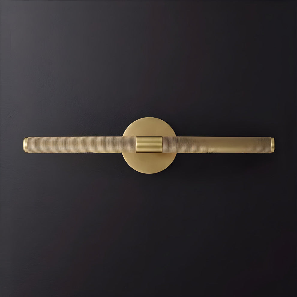 Modern Wall Lamp in the Futuristic Style for Bathroom, Bedroom, Golden, Warm Light
