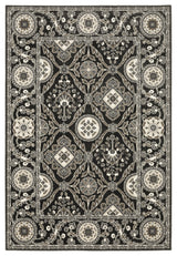 Oriental Weavers Raylan RAY05 Trefoil Rug, Black, 6'7"x9'6"