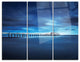 "Cloudy Sky Calm Blue Waters" Photo Metal Wall Art, 3 Panels, 36"x28"