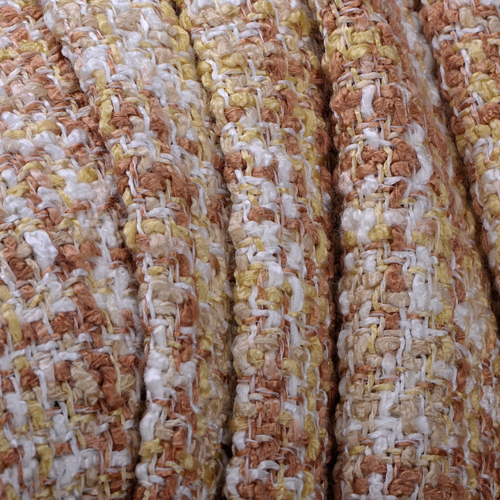 Jumbo Naga Knitted Throw Blanket, Jojoba Yellow, 60"x80"