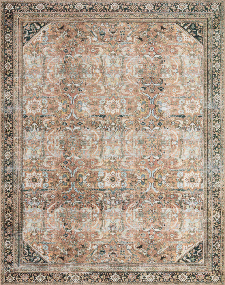 Durable Printed Wynter Area Rug by Loloi, Auburn/Multi, 2'-3" X 3'-9"