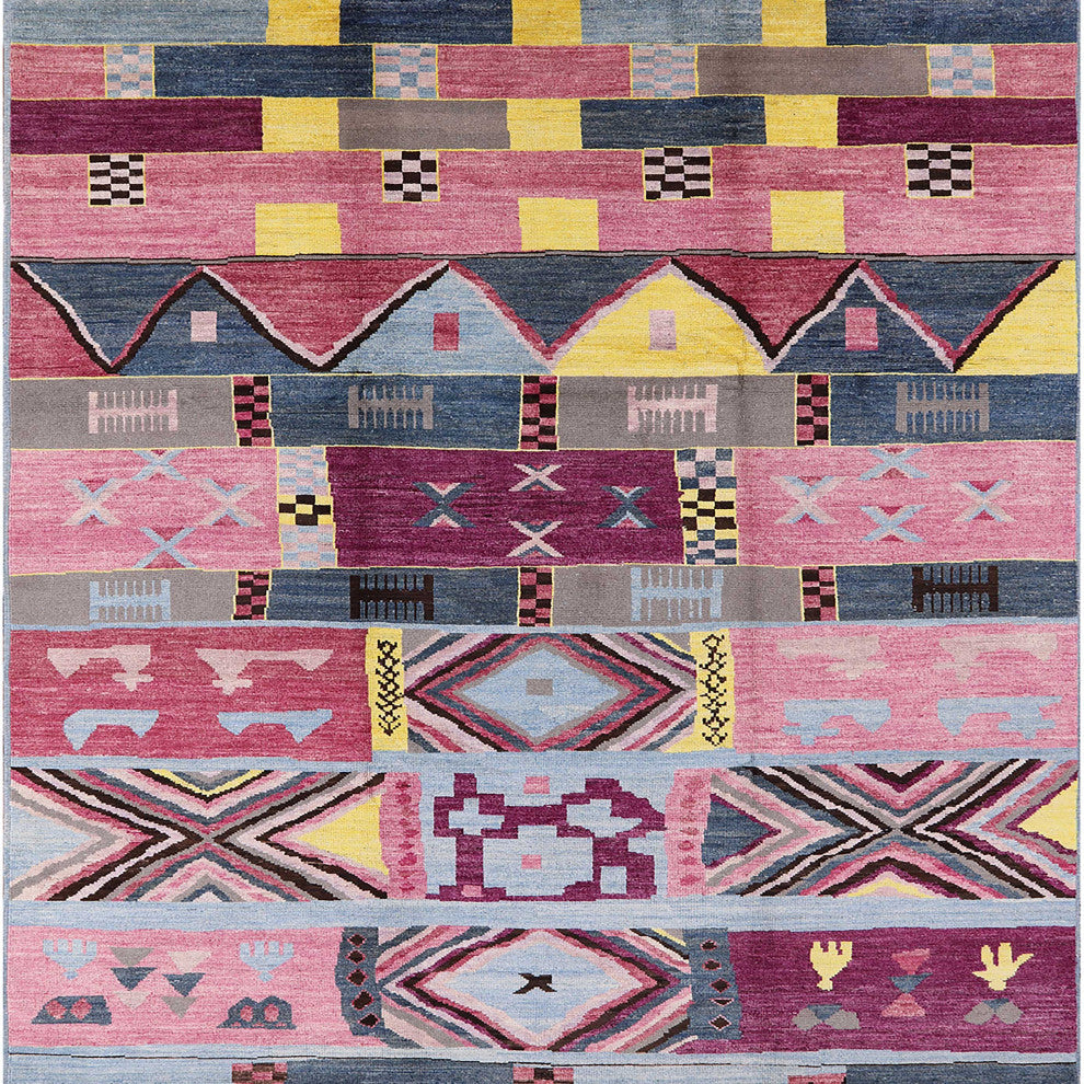 Ahgly Company Indoor Square Mid-Century Modern Area Rugs, 4' Square