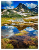 "Rila Lakes District With Reflection" Wall Art, 3 Panels, 28"x36"