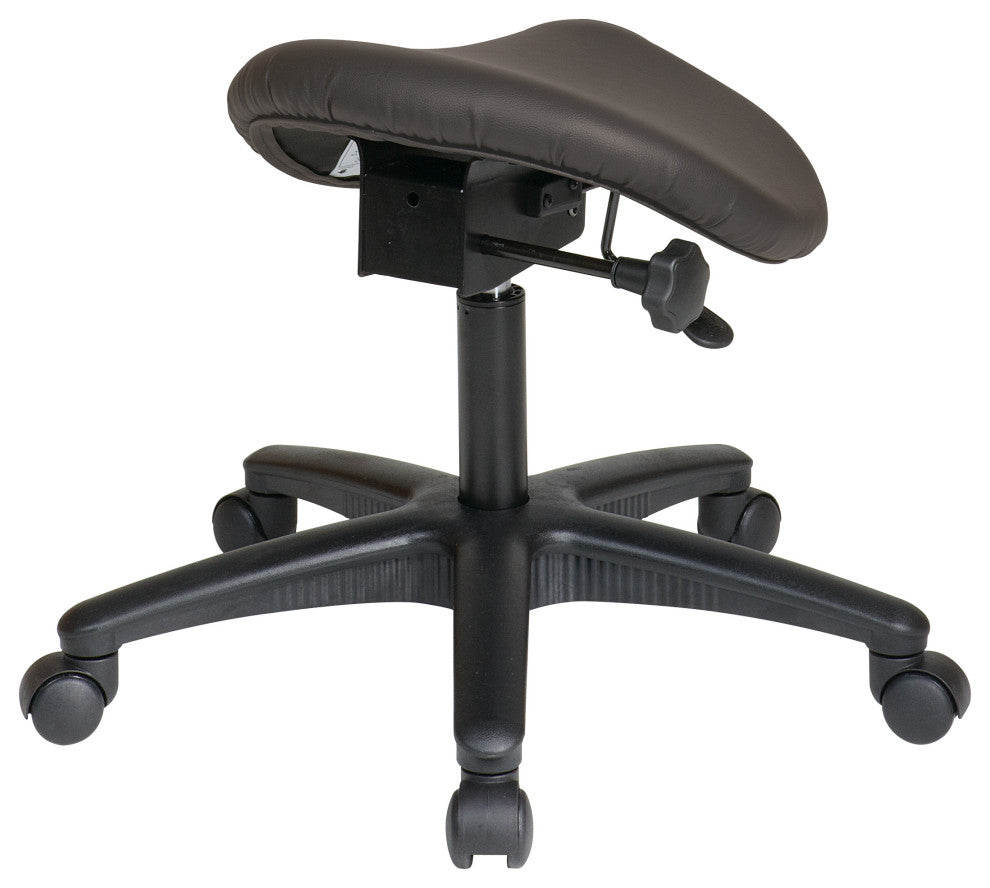Pneumatic Drafting Backless Stool With Adjustable Saddle Seat, Dillon