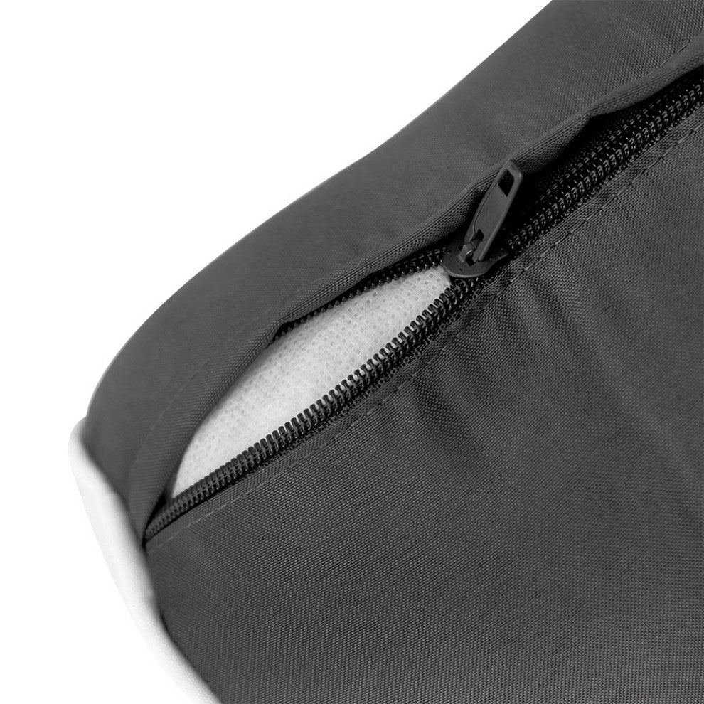 |COVER ONLY| Outdoor Contrast Piped Trim Large 26x6 Bolster Pillow Cover AD003