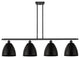 Ballston Dome Island Light, Matte Black, Matte Black