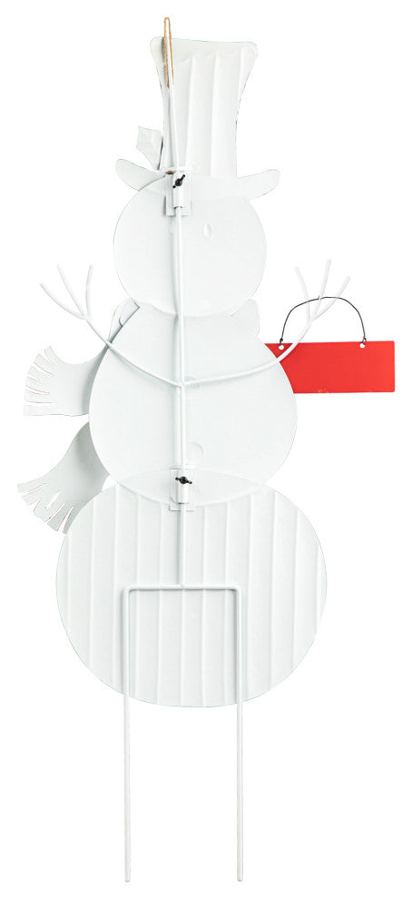 40"H Metal Snowman Yard Stake