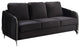 Hathaway Velvet Modern Chic Sofa Couch, Black