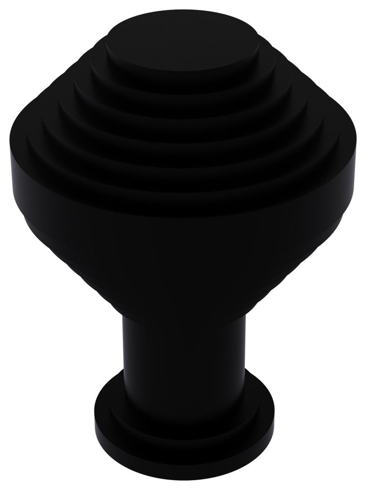 Designer Cabinet Knob, Matte Black