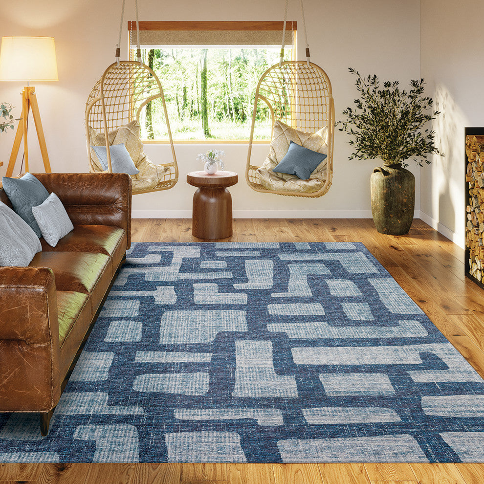 Indoor/Outdoor Sedona SN4 Storm Machine Washable 3' x 5' Rug