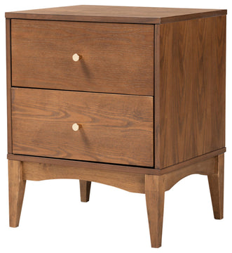 Adena Mid-Century Night Stand, Ash Walnut