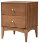 Adena Mid-Century Night Stand, Ash Walnut