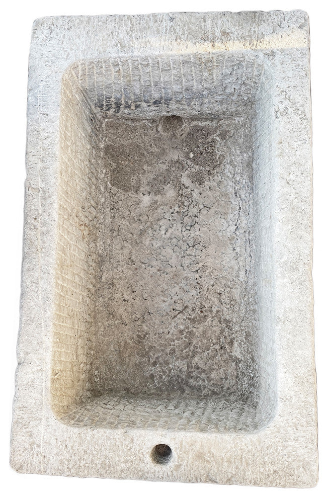 Consigned Old Granite Chiseled Trough Sink