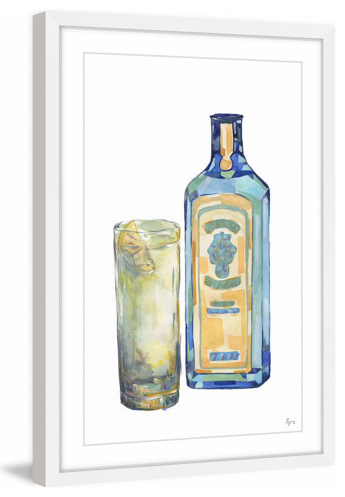 "Bombay Gin" Framed Painting Print, 12"x18"