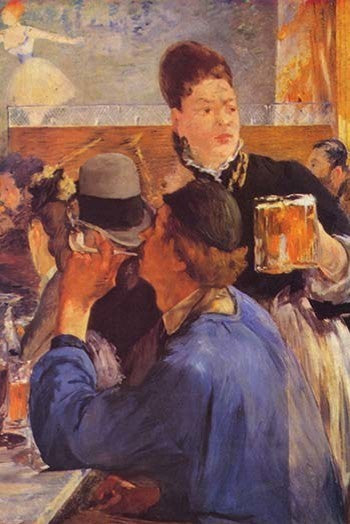 Beer Waitress - Framed Paper Poster 20" x 30"