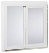 24" x 24" Vinyl Utility Left, Hand Sliding Window with Dual Pane Insulated Glass