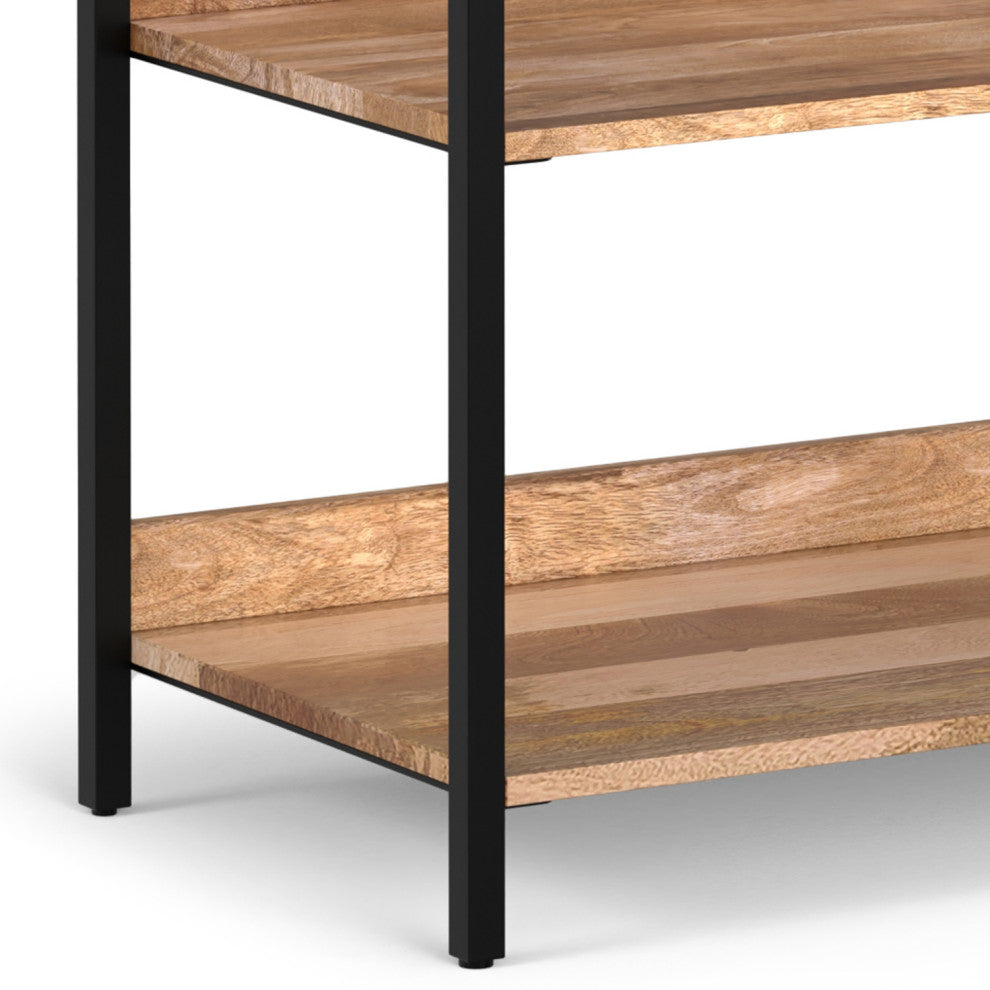 Kelsey Solid Mango Wood Large Bookshelf, Natural