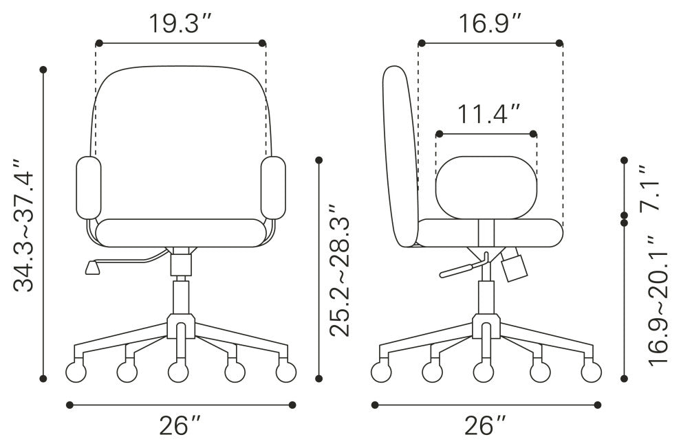 Lionel Office Chair Olive Green