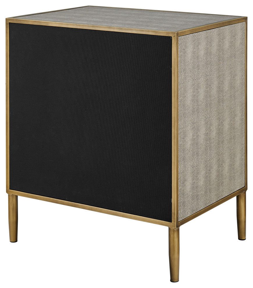 Arista Faux Shagreen Side/ End Table