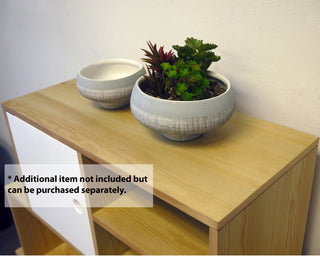 Grey Blue Two Toned Ceramic Bowl Plant Pots