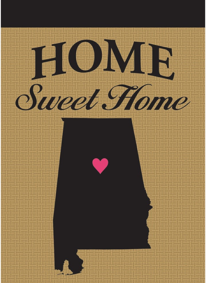 Double Applique Alabama Burlap Garden Flag