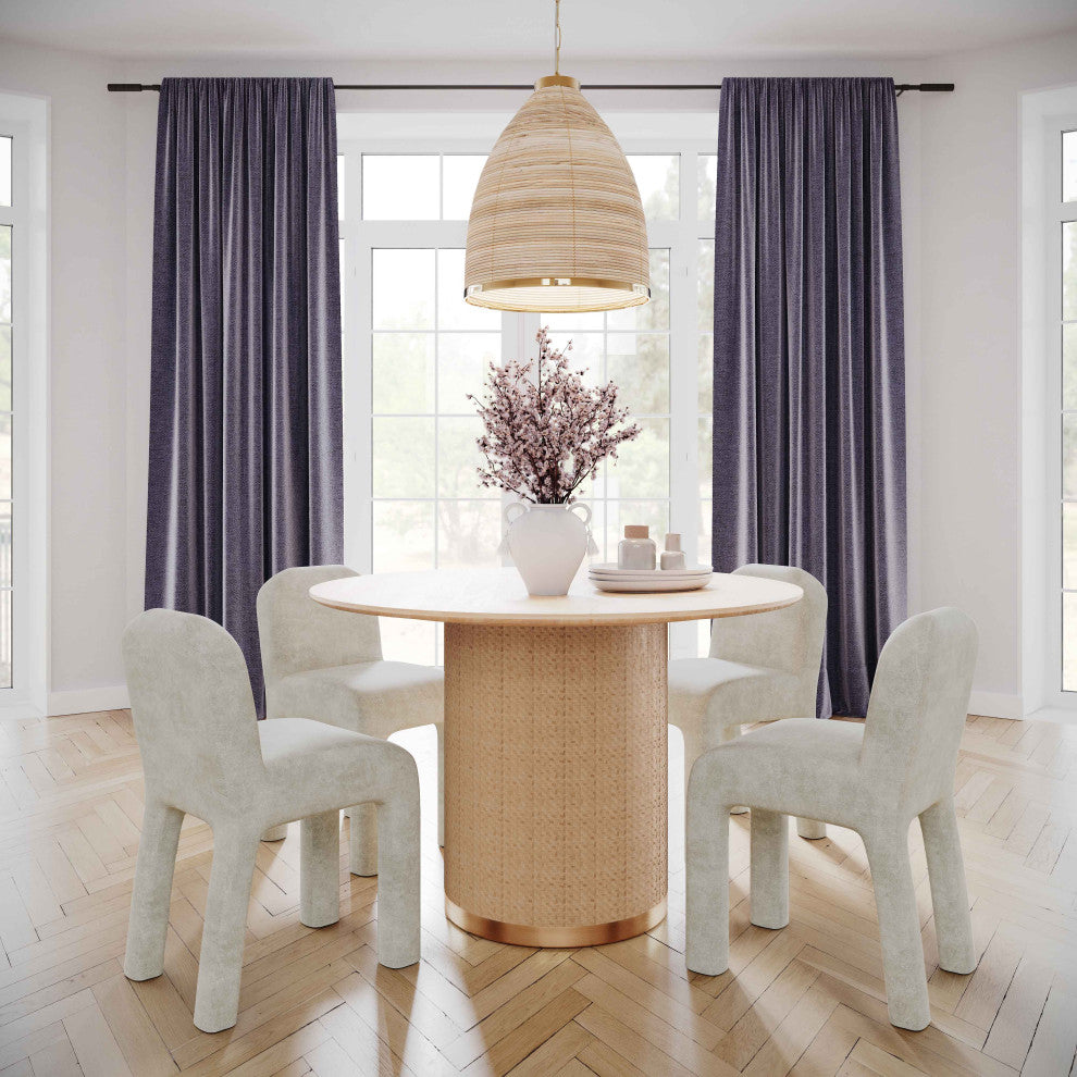 Georgia Light Gray Chenille Dining Chair
