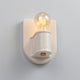 Nouveau Wall Sconce, Matte White, Polished Brass
