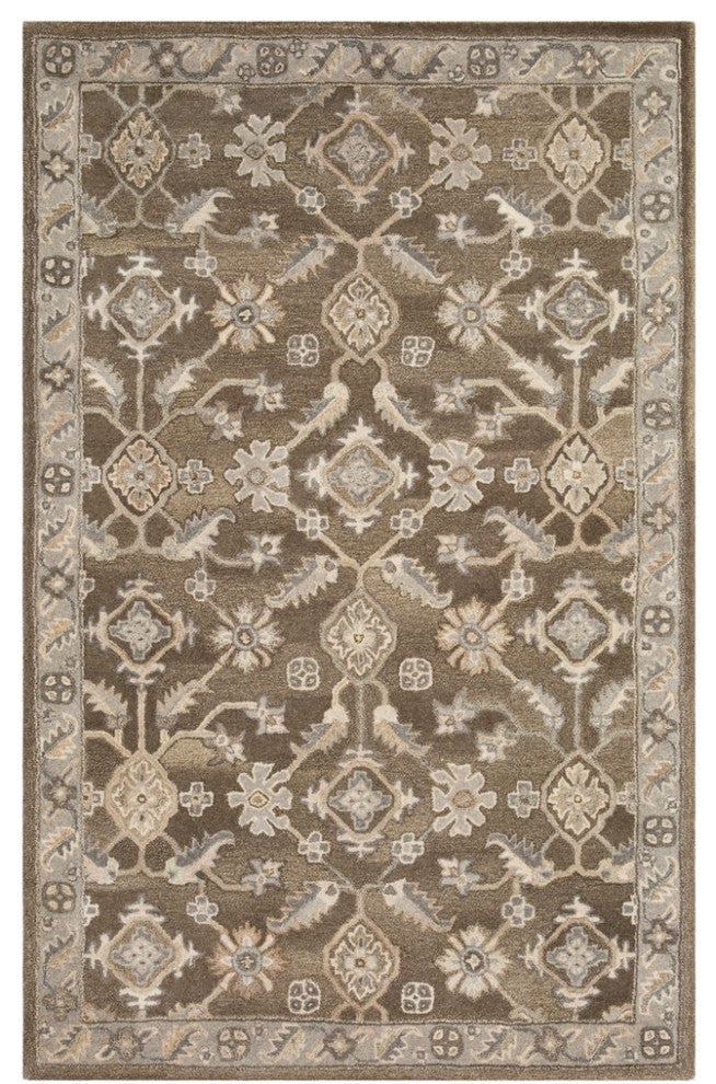 Surya Caesar CAE-1200 Traditional Area Rug, Dark Brown, 10' x 14' Rectangle