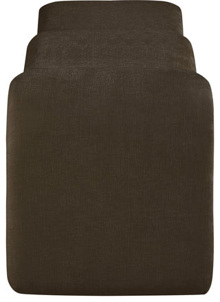 Willow Upholstered Bench, Brown, Chenille Fabric