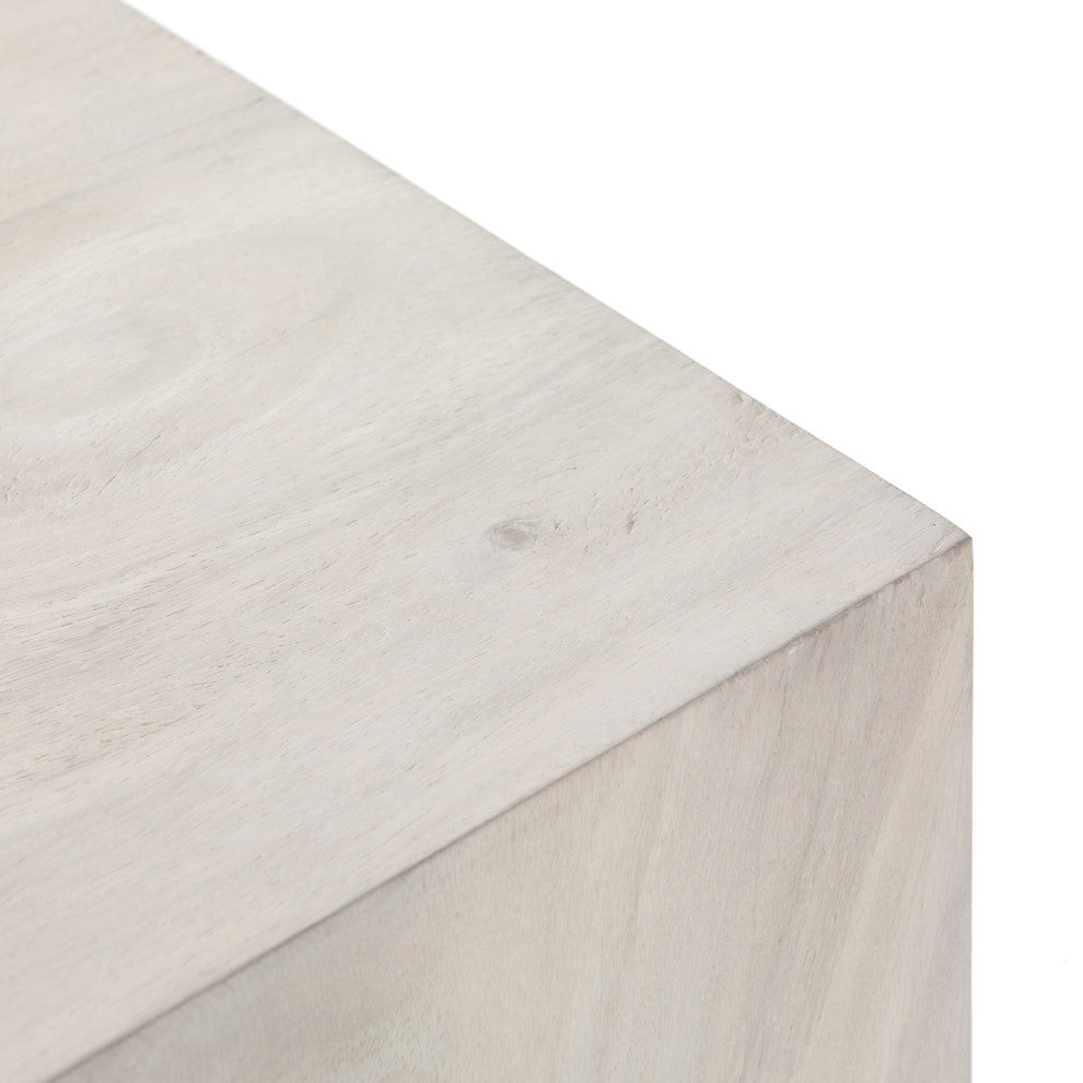 Fausto End Table, Bleached Guanacaste