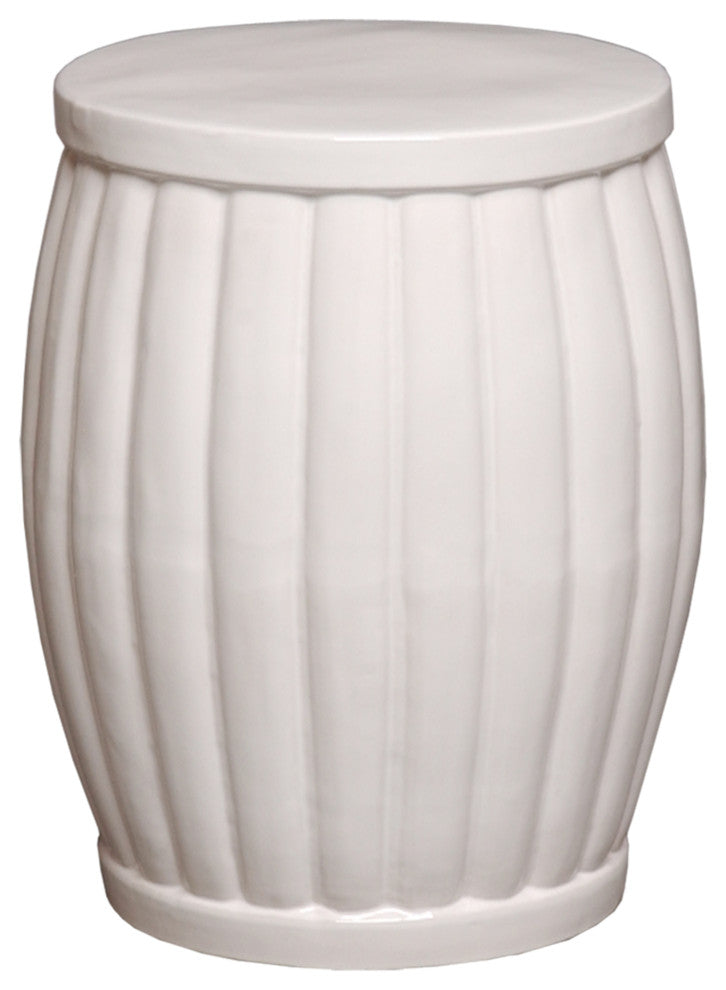Garden Stool. White 14X18.5"H