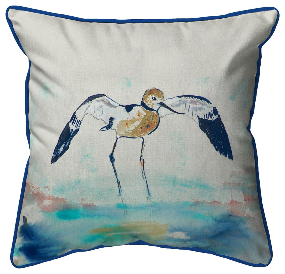 Betsy Drake Betsy's Avocet Large Indoor/Outdoor Pillow 18x18