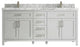 Cambridge 72 Double Sink Bath Vanity in Coventry Gray 2" Carrara Marble