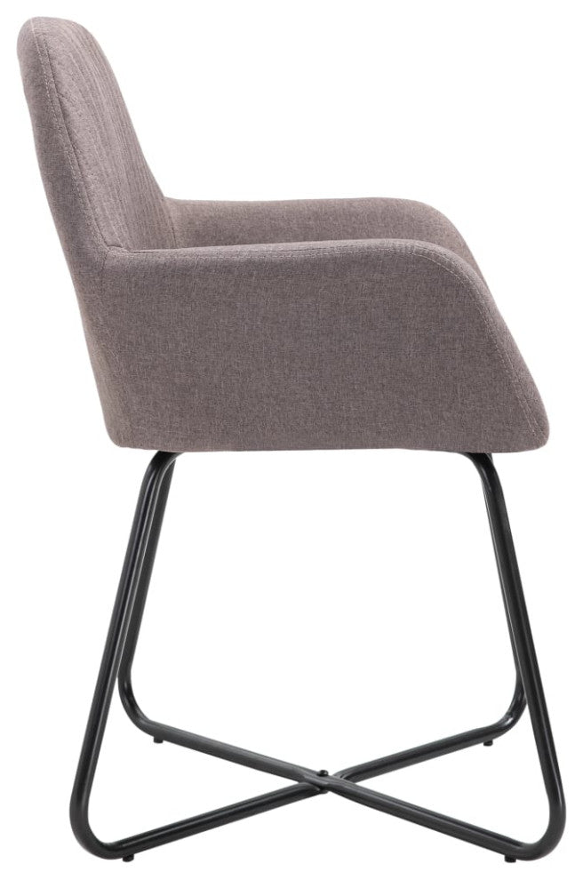 vidaXL Dining Chairs 6 pcs Taupe Fabric