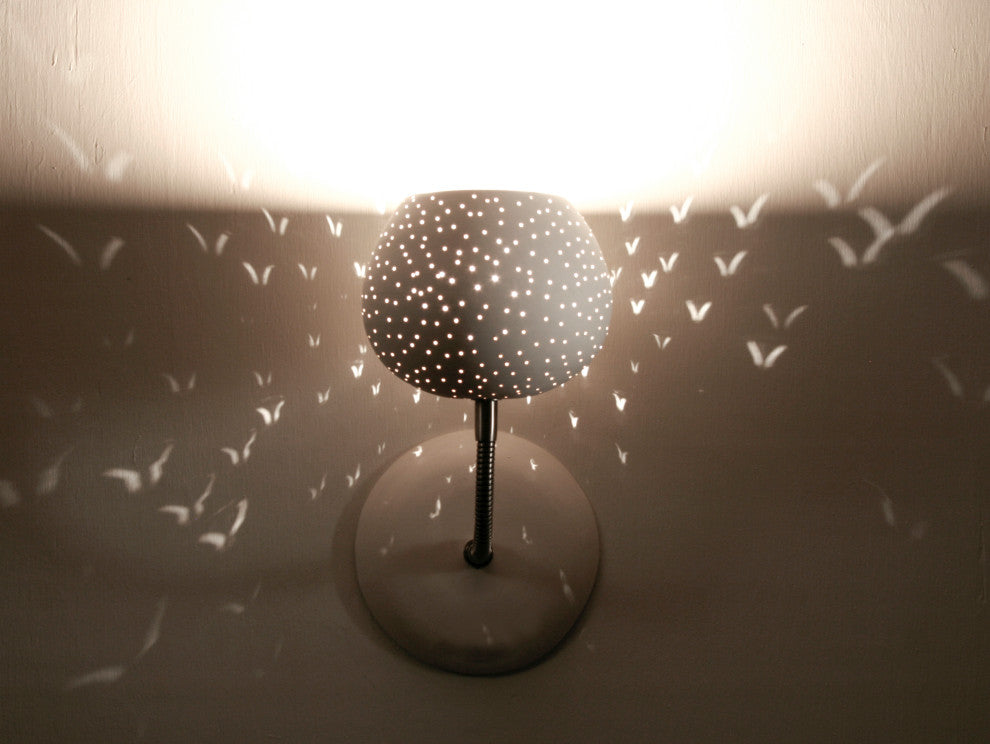 Claylight Sconce, Dot Pattern, No Switch - Xenon Bulb