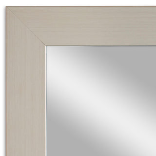 Pendleton Framed Wall Mirror, Nickel, 28" X 60"